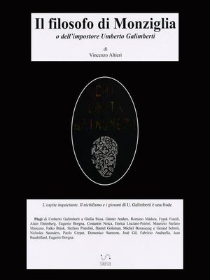 cover image of Il filosofo di Monziglia o dell'impostore Umberto Galimberti